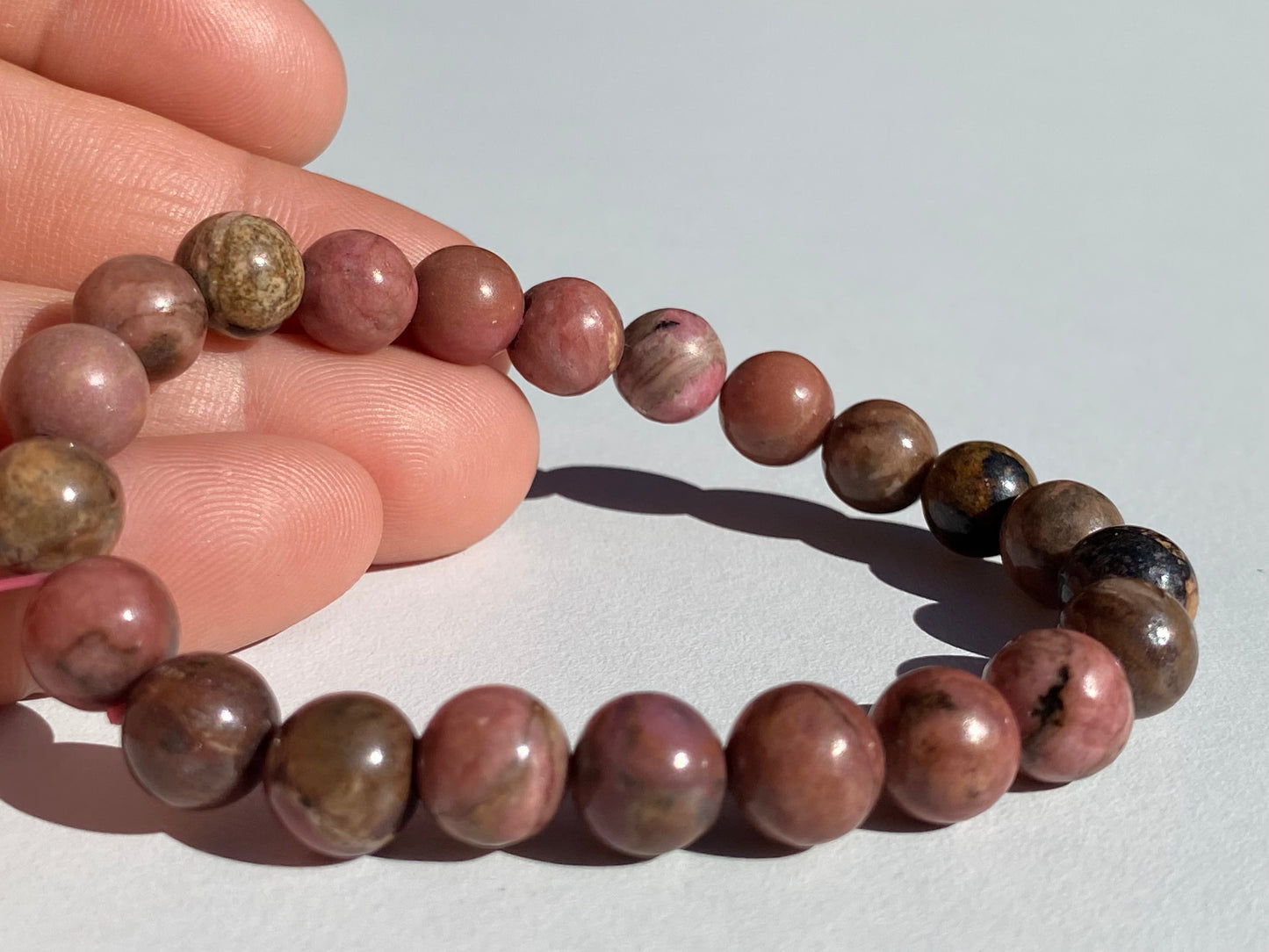 Pulsera de Cristal de Rodonita