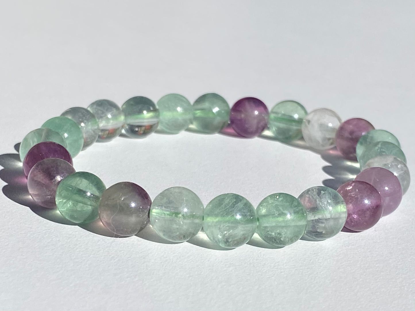 Pulsera Cristal Fluorita Arcoiris