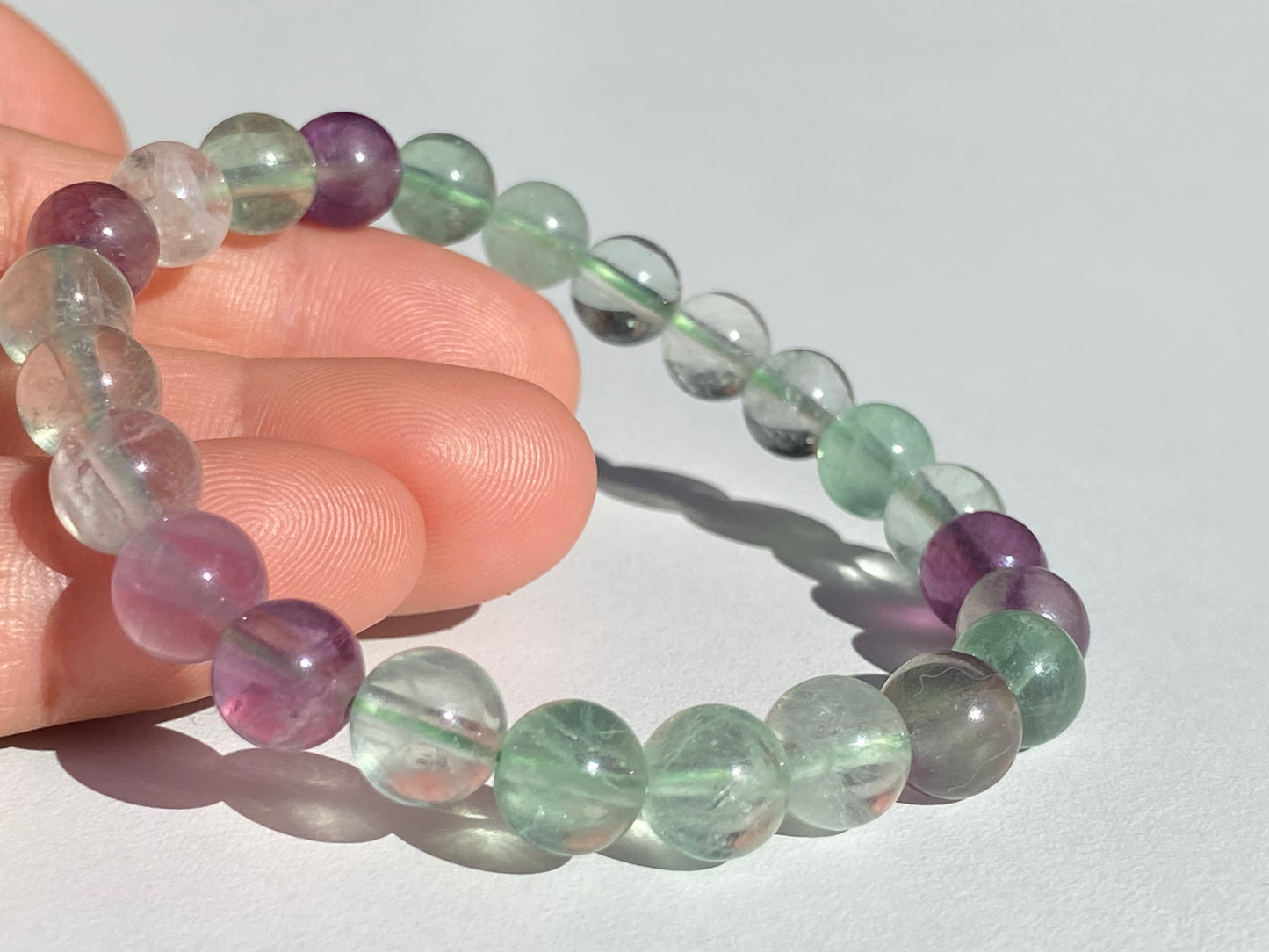Pulsera Cristal Fluorita Arcoiris